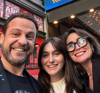 Avalon Leone Bookstaver with her parents.